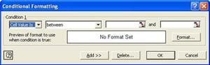 Conditional Format Dialog Box
