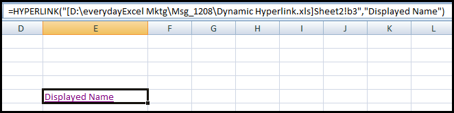 basic hyperlink formula