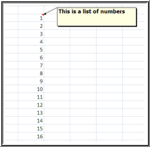 normal comment in Excel