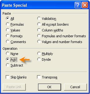 Paste Special Add for convert text to number