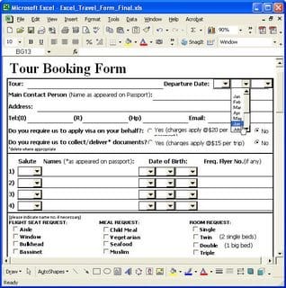 professional excel form